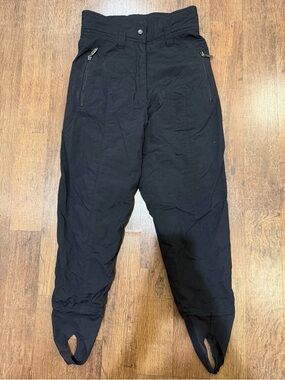 Women’s vintage Head Black Stirrup Ski Pants 10